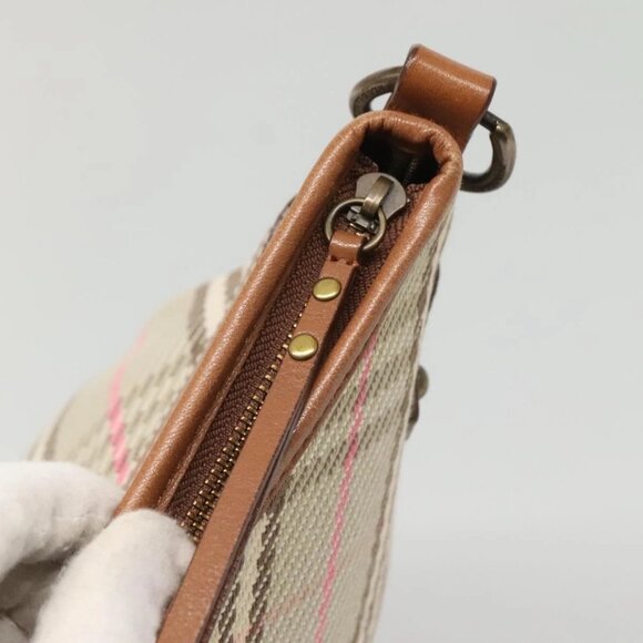 BURBERRY Nova Check Blue Label Shoulder Bag Canvas Beige - Picture 7 of 16